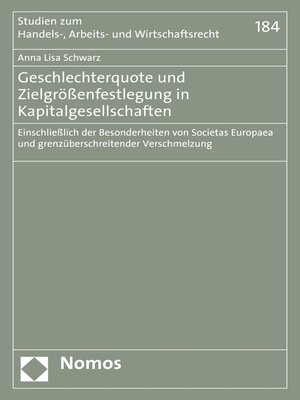 cover image of Geschlechterquote und Zielgrößenfestlegung in Kapitalgesellschaften